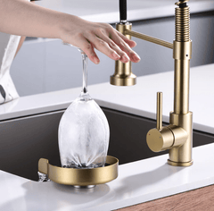 prestige faucets Faucet Glass Rinser For Home Sink Automatic Cup Scourer Washer Bar Coffee Pitcher Wash Cups Tool Household Kitchen Accessories