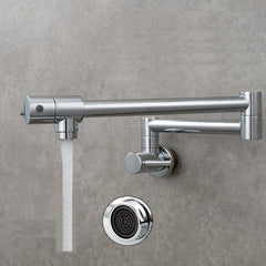 Signature Faucets Kitchen Faucet Livomo Pot Filler Faucet Wall Mount Double Joint Spout Swing Arm Single Hole Two Handle Kitchen Stove Faucet