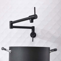 Signature Faucets Kitchen Faucet Livomo Pot Filler Faucet Wall Mount Double Joint Spout Swing Arm Single Hole Two Handle Kitchen Stove Faucet