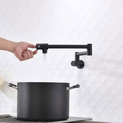 Signature Faucets Kitchen Faucet Livomo Pot Filler Faucet Wall Mount Double Joint Spout Swing Arm Single Hole Two Handle Kitchen Stove Faucet