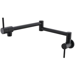 Signature Faucets Kitchen Faucet Livomo Pot Filler Faucet Wall Mount Double Joint Spout Swing Arm Single Hole Two Handle Kitchen Stove Faucet